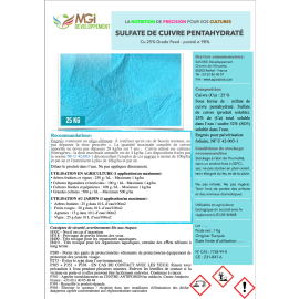 Equation Cuivre'poudre - 25 kg - Sulfate de cuivre soluble