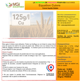 Equation Cuivre - 10 Litres - Sulfate de cuivre