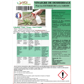 Vinaigre de desherbage 10L